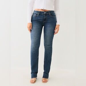 True Religion NWT Women’s Billie Mid Rise Straight Leg Jeans Size 27